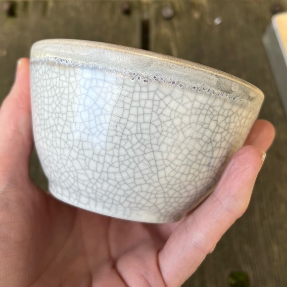 Handmade Ceramic Crackle Glaze Bowl By Ray Foster - Picture 5 of 14